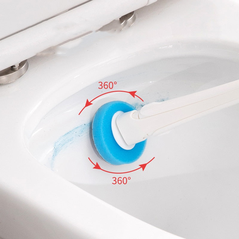 Disposable-Head Toilet Brush