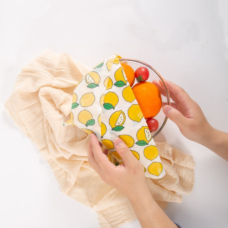 Reusable Cotton Beeswax Wraps (Set of 3)