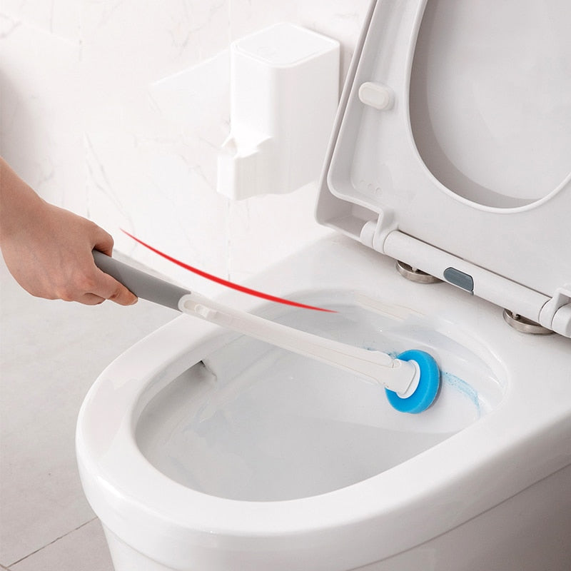 Disposable-Head Toilet Brush