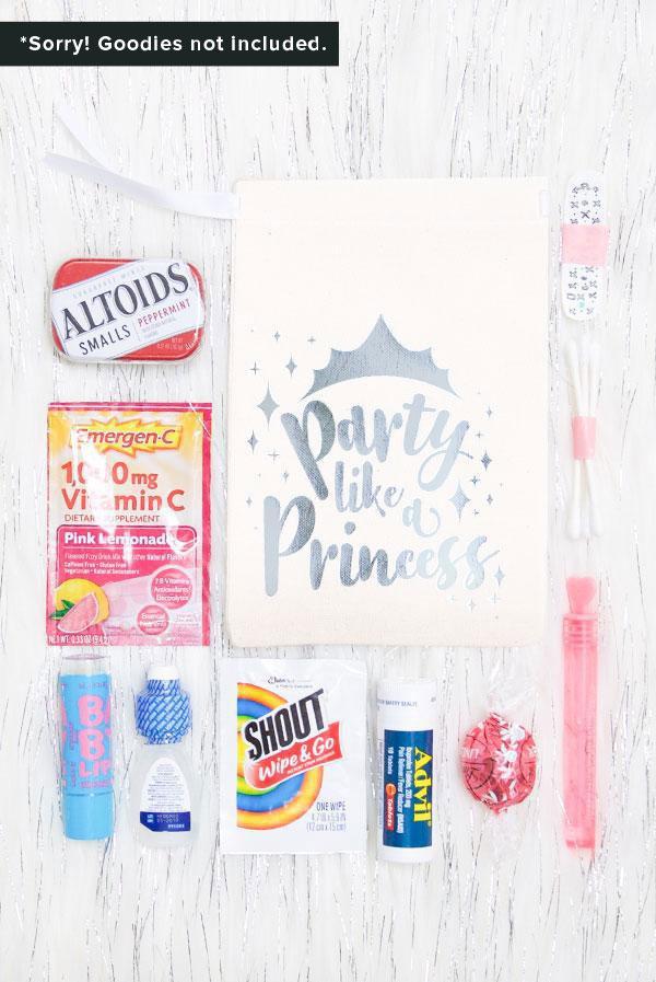 Party Like a Princess Canvas Gift Pouch