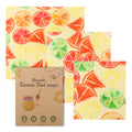 Reusable Cotton Beeswax Wraps (Set of 3)