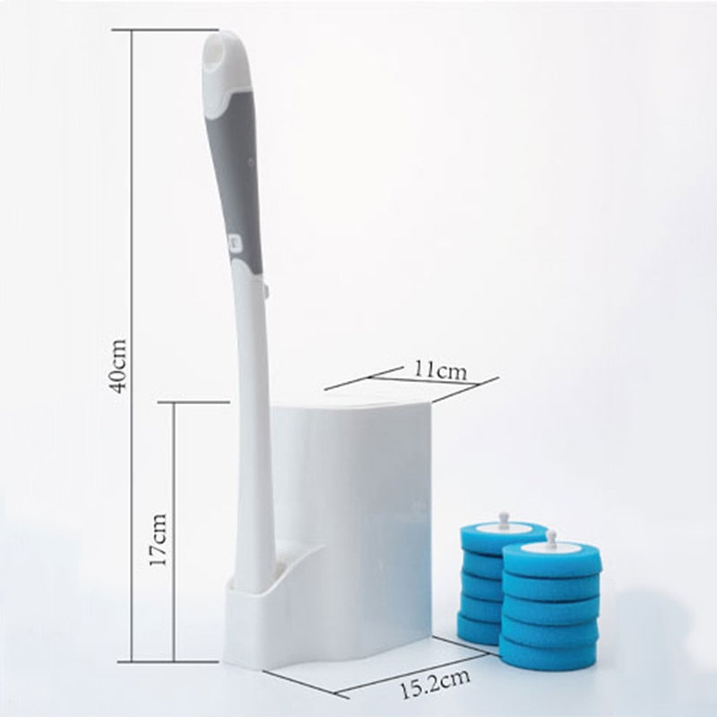 Disposable-Head Toilet Brush