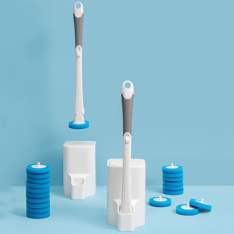 Disposable-Head Toilet Brush