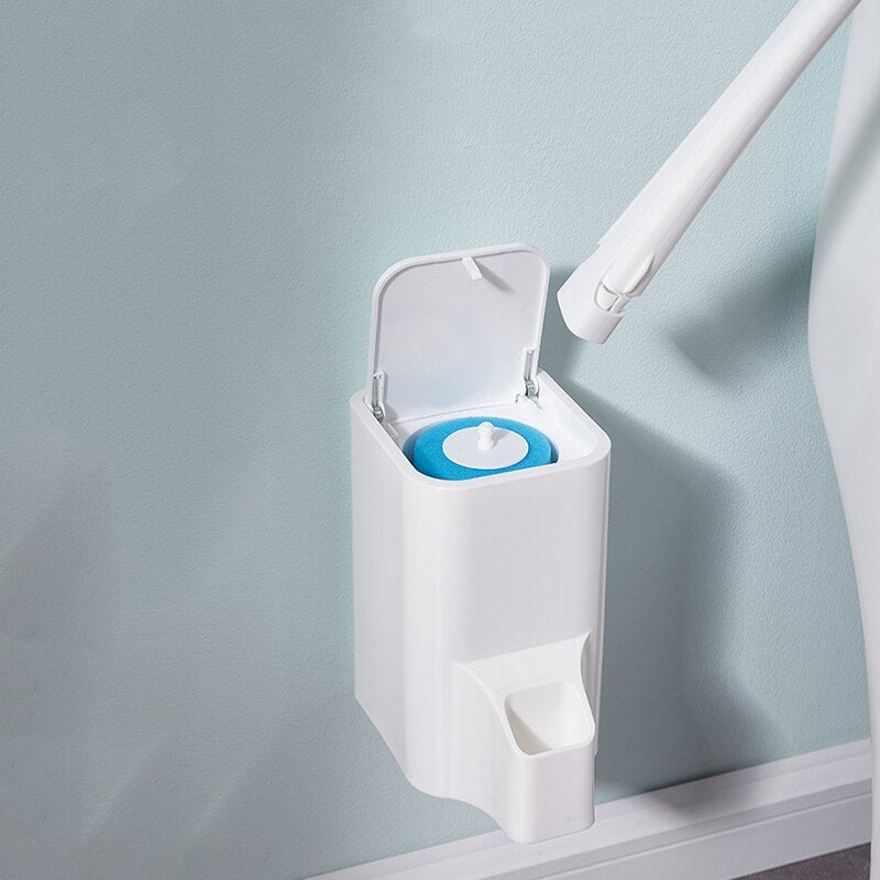 Disposable-Head Toilet Brush