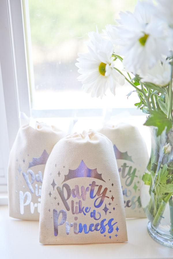 Party Like a Princess Canvas Gift Pouch